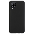 Ujjlenyomat-mentes Matt Samsung Galaxy A42 5G TPU Tok - Fekete