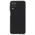 Ujjlenyomat-mentes Matt Samsung Galaxy A12 TPU Tok - Fekete