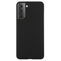 Ujjlenyomat-mentes Matt Samsung Galaxy S21 5G TPU Tok - Fekete