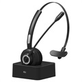 Bluetooth headset mikrofonnal és töltőtalppal M97 - fekete