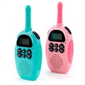 Gyermek walkie-talkie újratölthető elemmel - zöld / rózsaszín