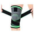 Elasztikus Unisex Fitness térdvédő védő - XL - zöld