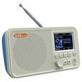 Hordozható DAB rádió és Bluetooth hangszóró C10 (Nyitott doboz kielégítő) - fehér / kék