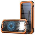 Solar Power Bank/Vezeték nélküli töltő YD-888W - 10000mAh - Narancs