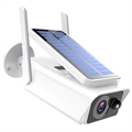 Vízálló Napenergiával Működő Biztonsági Kamera ABQ-Q1 - Fehér