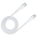 3MK HyperSilicone USB-C/Lightning adat- és töltőkábel - 1 m - fehér