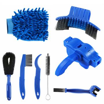 Set Bicycle Chain Cleaner Mountain Road Bike Chain Brush Scrubber Washing Tools - 8 Pcs.