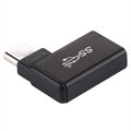 90 fokos USB-C / USB 3.0 OTG Adapter - 10Gb/s - Fekete