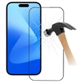 iPhone 15 Pro 9D Teljes Fedésű Edzett Üveg Kijelzővédő Fólia - Fekete Él