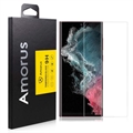 Samsung Galaxy S22 Ultra 5G Amorus 3D hajlított teljes méretű UV edzett üveg képernyővédő fólia