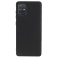 Ujjlenyomat-mentes Matt Samsung Galaxy A71 TPU Tok - Fekete