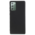 Ujjlenyomat-mentes Matt Samsung Galaxy Note20 TPU Tok - Fekete