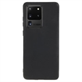 Ujjlenyomat-mentes Matt Samsung Galaxy S20 Ultra TPU Tok - Fekete