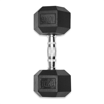 Csúszásgátló Fitness Hex Súlyzó - 10kg - Fekete