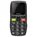 Artfone C1 Senior telefon SOS-sel - Dual SIM - fekete / szürke