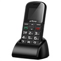 Artfone CS182 Senior telefon - Dual SIM, SOS - Fekete