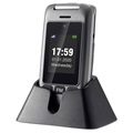 Artfone G6 Senior Flip Phone - 4G, kettős kijelző, SOS - szürke