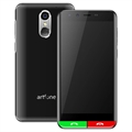 Artfone Smart 500 Senior telefon - 4G, SOS - Fekete
