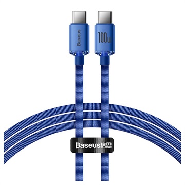 Baseus Crystal Shine USB-C / USB-C kábel CAJY000703 - 2 m - kék