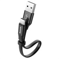 Baseus Nimble Charge & Sync USB-C kábel CATMBJ-01 - 23 cm - fekete