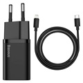 Baseus Super Si gyorstöltő USB-C / Lightning kábellel - 20 W - Fekete