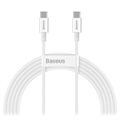 Baseus Superior sorozatú USB-C / USB-C kábel - 100 W, 2 m - fehér