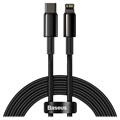 Baseus Tungsten Gold USB-C / Lightning kábel 20W - 2m - Fekete