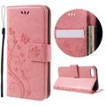 iPhone 7/8/SE (2020)/SE (2022) Butterfly Series pénztárca tok - Rózsaszín
