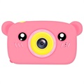 Rajzfilm HD kamera gyerekeknek 3 játékkal - 12MP (Nyitott doboz kielégítő) - Bear / Pink
