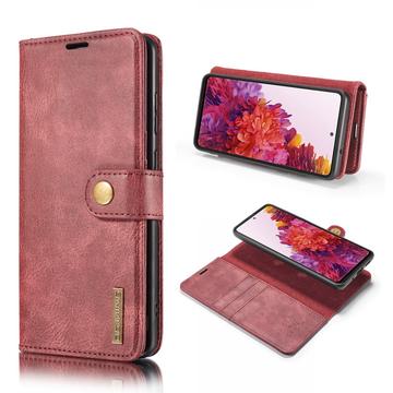 Samsung Galaxy S20 FE DG.Ming levehető pénztárca bőr tok - Bor vörös