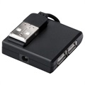 Digitus DA-70217 4 portos USB hub - 480 Mbps, Win/Mac - fekete