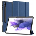 Dux Ducis Domo Samsung Galaxy Tab S7+/S8+ háromszoros folio tok - kék