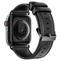 Dux Ducis Apple Watch Series Ultra 2/Ultra/9/8/SE (2022)/7/SE/6/5/4/3/2/1 bőr szíj - 45mm/44mm/42mm - fekete