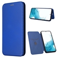 Samsung Galaxy A34 5G Flip Tok - Szénszálas - Kék