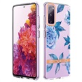 Virágos sorozat Samsung Galaxy S20 FE TPU tok - kék bazsarózsa