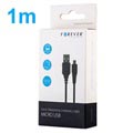 Forever Charge & Sync MicroUSB kábel - 1 m - fekete