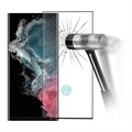 Teljes borítású Samsung Galaxy S23 Ultra 5G edzett üveg képernyővédő fólia - fekete