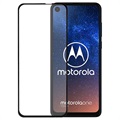 Teljes borítású Motorola One Vision edzett üveg képernyővédő fólia - fekete
