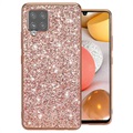 Glitter sorozat Samsung Galaxy A42 5G hibrid tok - Rose Gold