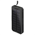 Goobay Fast Solar Power Bank 20000mAh - USB-C, USB - Fekete