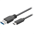 Goobay USB 3.0 / USB Type-C kábel - 0,5 m - fekete