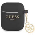 Guess 4G Charm AirPods / AirPods 2 szilikon tok - fekete