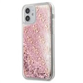 Guess 4G Liquid Glitter iPhone 12 Mini hibrid tok - rózsaszín
