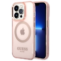 Guess Gold Outline MagSafe iPhone 14 Pro Max Hibrid Tok