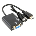 HDMI / VGA Adapter 3.5mm-es AUX Kábellel