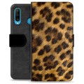 Huawei P30 Lite prémium pénztárca tok - Leopard
