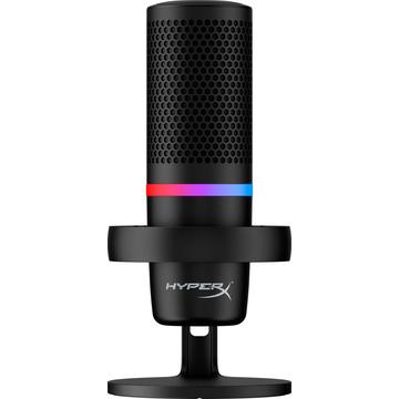 HyperX DuoCast játékmikrofon RGB fénnyel - fekete