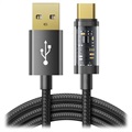 Joyroom USB-A/USB-C gyorstöltő adatkábel - 1,2 m - fekete
