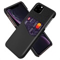 KSQ iPhone 11 Pro tok kártyatartó zsebbel - fekete