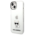 Karl Lagerfeld Choupette Logo iPhone 14 Plus Tok - Átlátszó